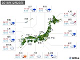 実況天気(2018年12月23日)