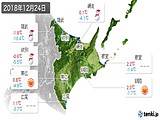 2018年12月24日の道東の実況天気
