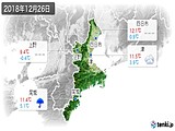 2018年12月26日の三重県の実況天気