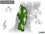 2018年12月29日の山形県の実況天気