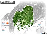 2019年01月17日の広島県の実況天気