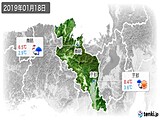 2019年01月18日の京都府の実況天気