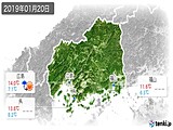 2019年01月20日の広島県の実況天気