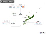 2019年01月27日の沖縄地方の実況天気