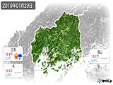 2019年01月29日の広島県の実況天気