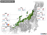 2019年02月01日の北陸地方の実況天気