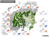 2019年02月05日の関東・甲信地方の実況天気