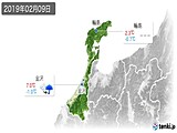 2019年02月09日の石川県の実況天気