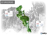 2019年02月09日の京都府の実況天気