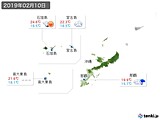 2019年02月10日の沖縄地方の実況天気
