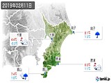 2019年02月11日の千葉県の実況天気