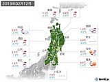 2019年02月12日の東北地方の実況天気