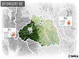 2019年02月13日の埼玉県の実況天気