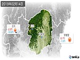 2019年02月14日の栃木県の実況天気