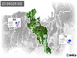 2019年02月16日の京都府の実況天気