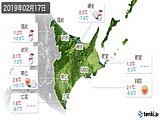 2019年02月17日の道東の実況天気