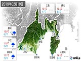 2019年02月19日の静岡県の実況天気