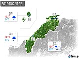 2019年02月19日の島根県の実況天気