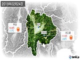 2019年02月24日の山梨県の実況天気