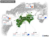 2019年03月07日の四国地方の実況天気