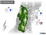 2019年03月12日の山形県の実況天気