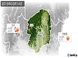 2019年03月14日の栃木県の実況天気