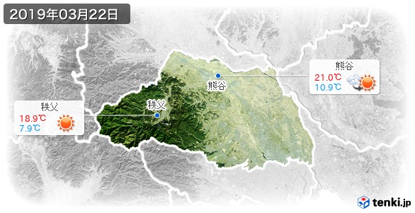 埼玉県(2019年03月22日の天気