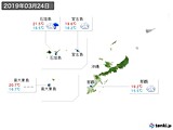 2019年03月24日の沖縄地方の実況天気