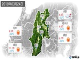 2019年03月24日の長野県の実況天気