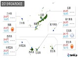 2019年04月06日の沖縄県の実況天気