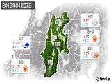 2019年04月07日の長野県の実況天気