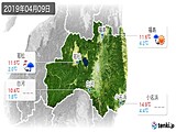 2019年04月09日の福島県の実況天気