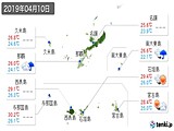 2019年04月10日の沖縄県の実況天気