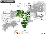 2019年04月11日の近畿地方の実況天気