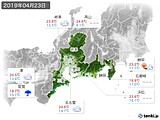 2019年04月23日の東海地方の実況天気