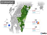 2019年04月24日の宮崎県の実況天気