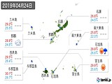 2019年04月24日の沖縄県の実況天気