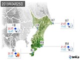 2019年04月25日の千葉県の実況天気
