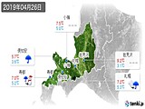 2019年04月26日の道央の実況天気