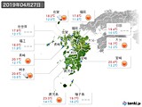 2019年04月27日の九州地方の実況天気
