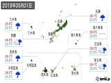 2019年05月01日の沖縄県の実況天気