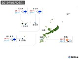 2019年05月02日の沖縄地方の実況天気