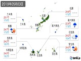 2019年05月03日の沖縄県の実況天気