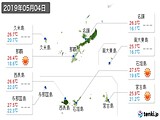 2019年05月04日の沖縄県の実況天気