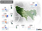 2019年05月06日の東京都の実況天気