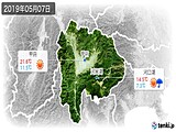 2019年05月07日の山梨県の実況天気