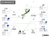 2019年05月07日の沖縄県の実況天気