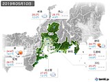 2019年05月10日の東海地方の実況天気