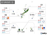 実況天気(2019年05月11日)