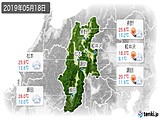 2019年05月18日の長野県の実況天気